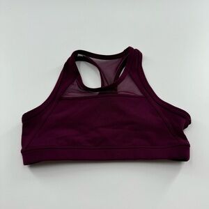 Athleta Girl Sports Bra – Mulberry Purple, Racerback w/ Mesh – Size Small (7)